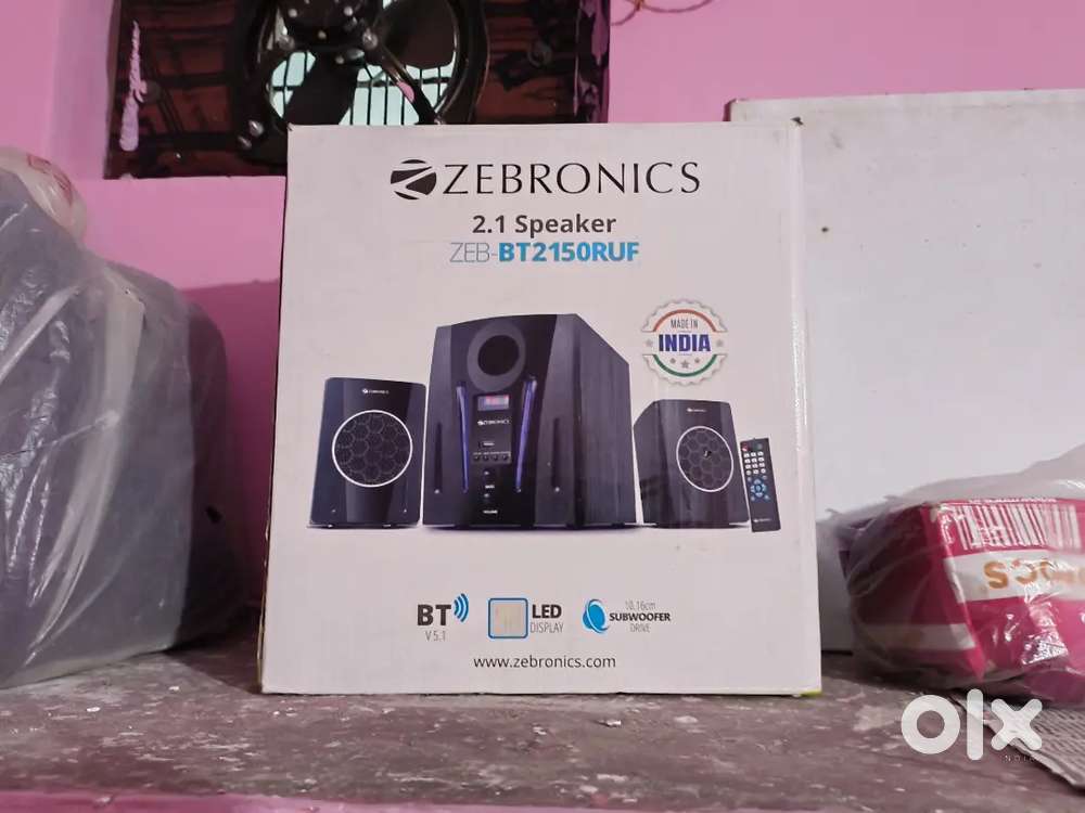 Speaker 2.1 Zebronics one time used only
