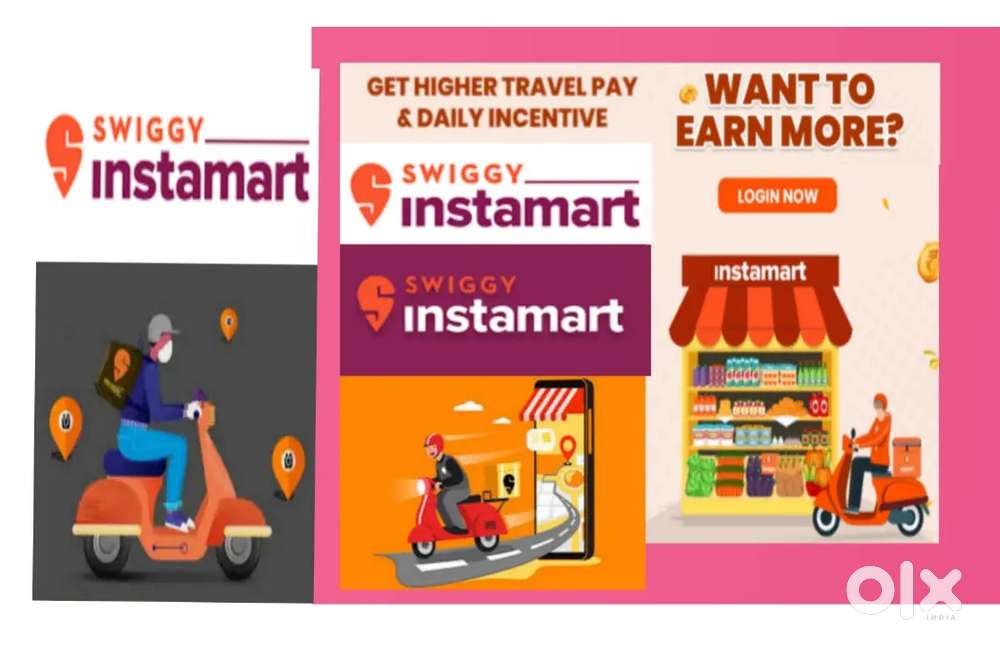 INSTAMART DELIVERY JOBS DAILY 1200 RS MINIMUM GUARANTEE AVAILABLE