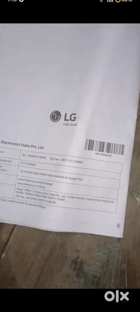 Washing machine screen touch 1 years hai new condition