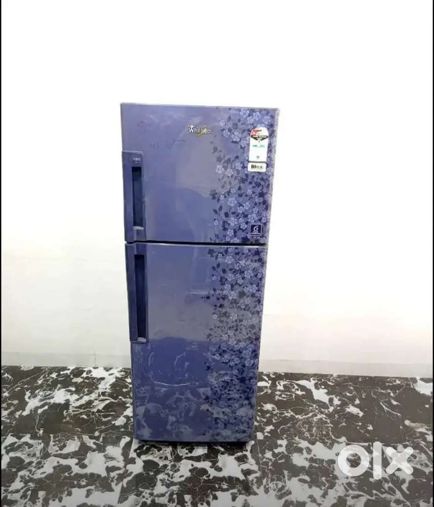 Blue colour flower design model refridgerator Whirlpool