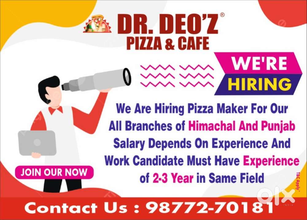 Job in restaurant