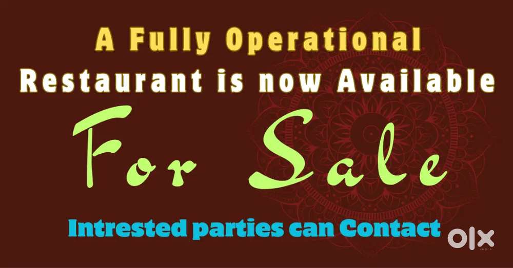 Fully Furnished Restaurant for Sale