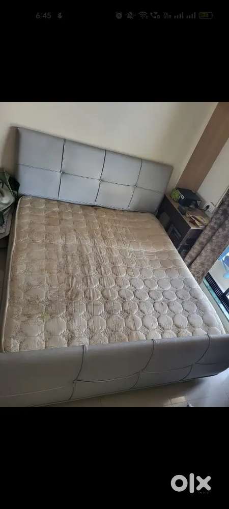 King size bed with spring mattress