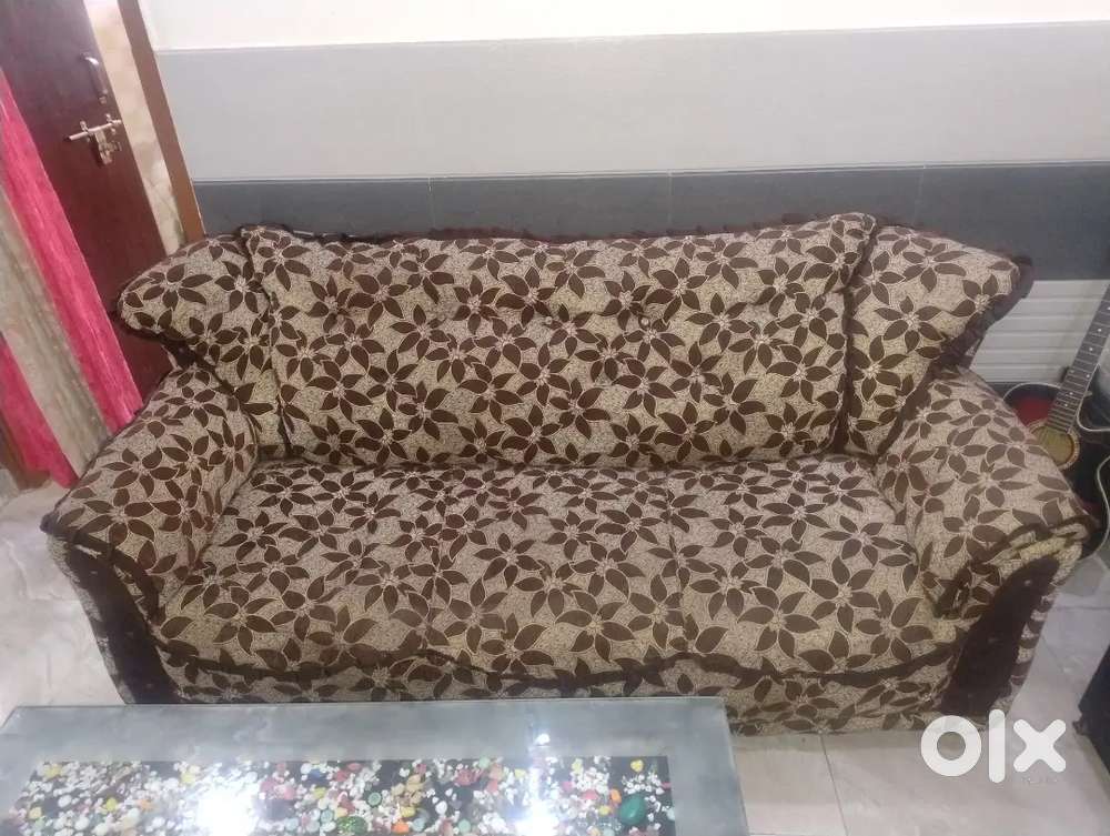 Fabric King Size Sofa Set 3+1+1 With Cushions