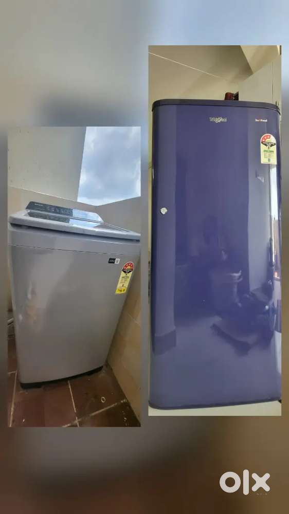 7kg Fully auto top load washing machine + Single door refrigerator