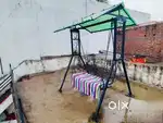 “3 Seater Iron Jhula with Roof – Heavy Duty”
