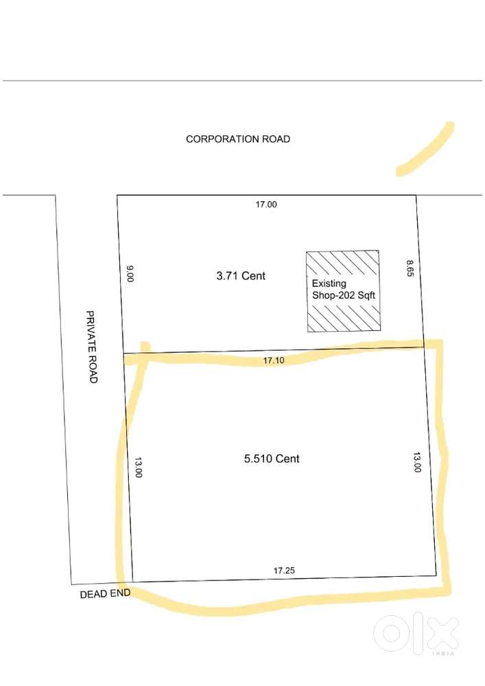 5.5 cent land for sale at Ambalamukku,