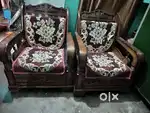 3 pieces sofa set ni Good condition with sofa cover and mild defect
