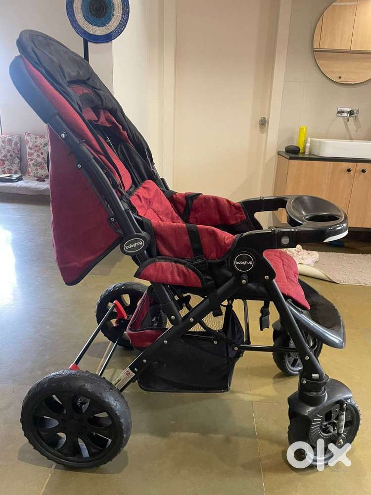 Babyhug Melody Stroller With Reversible Handle & Canopy - Maroon