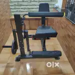Leg Extension and Curl Machine & Olympic Bar