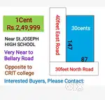 30cents(147×87, N-E) corner Plot at CRIT colge, Bellary Road, Anantapu