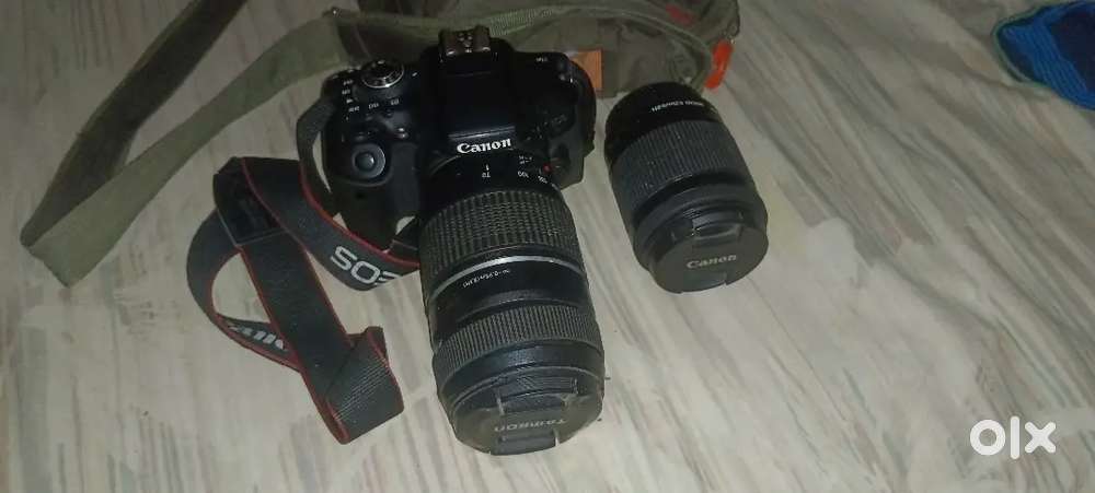 Cemara canon 750d 2 lens hai250.300 hai ek hai 18.50 hai