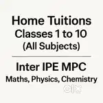 “Home & Online Tuitions  Classes 1–10  All Subjects”