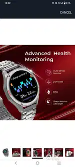 Fastrack Marvellous FX1 Smart Watch,BT Calling,3D Dynamic,IP68(Silver)