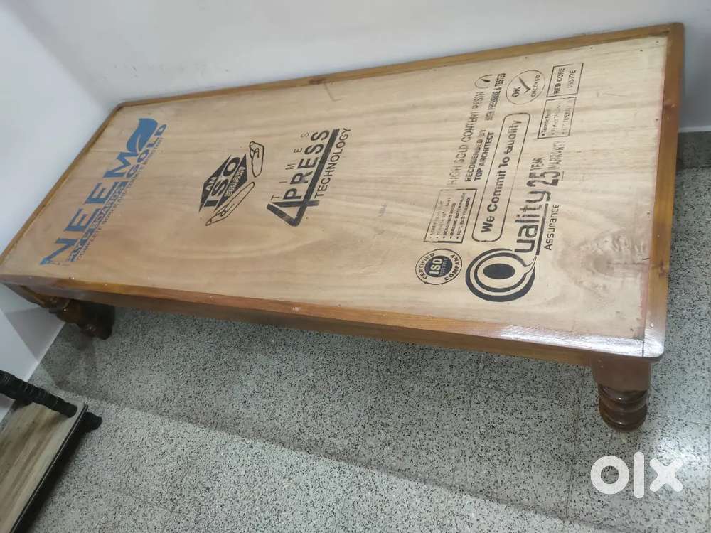 Bed and folding table