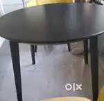 Wooden dining/coffee table, Dining Glass and  3 seater recliner sofa.