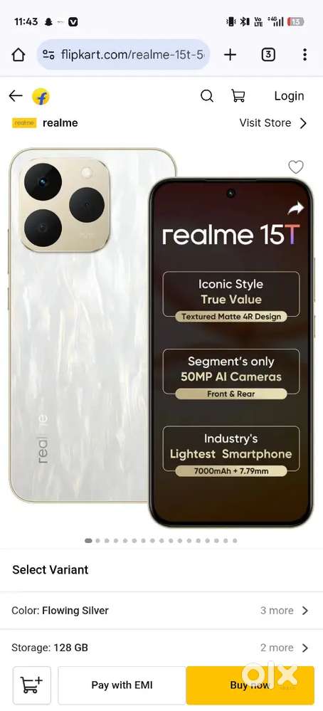 Realme 15t 8 128