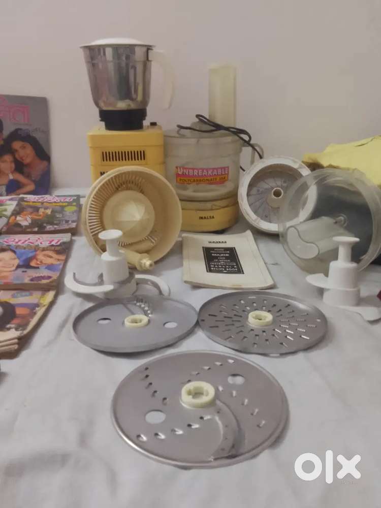 इनालसा का फूड प्रोसेसर रनिंग कंडीशन सभी पार्ट्स के साथ