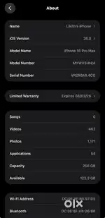 Iphone 16 pro max 256 gb indian purchase