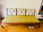 3 seater wooden sofa