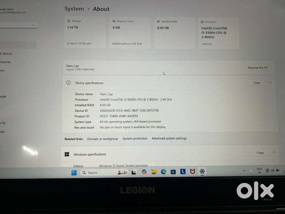 Legion Y540-15IRH-PGO