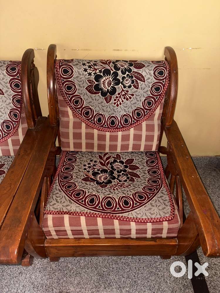 Vintage Teak Wood Sofa Set (5-Seater)