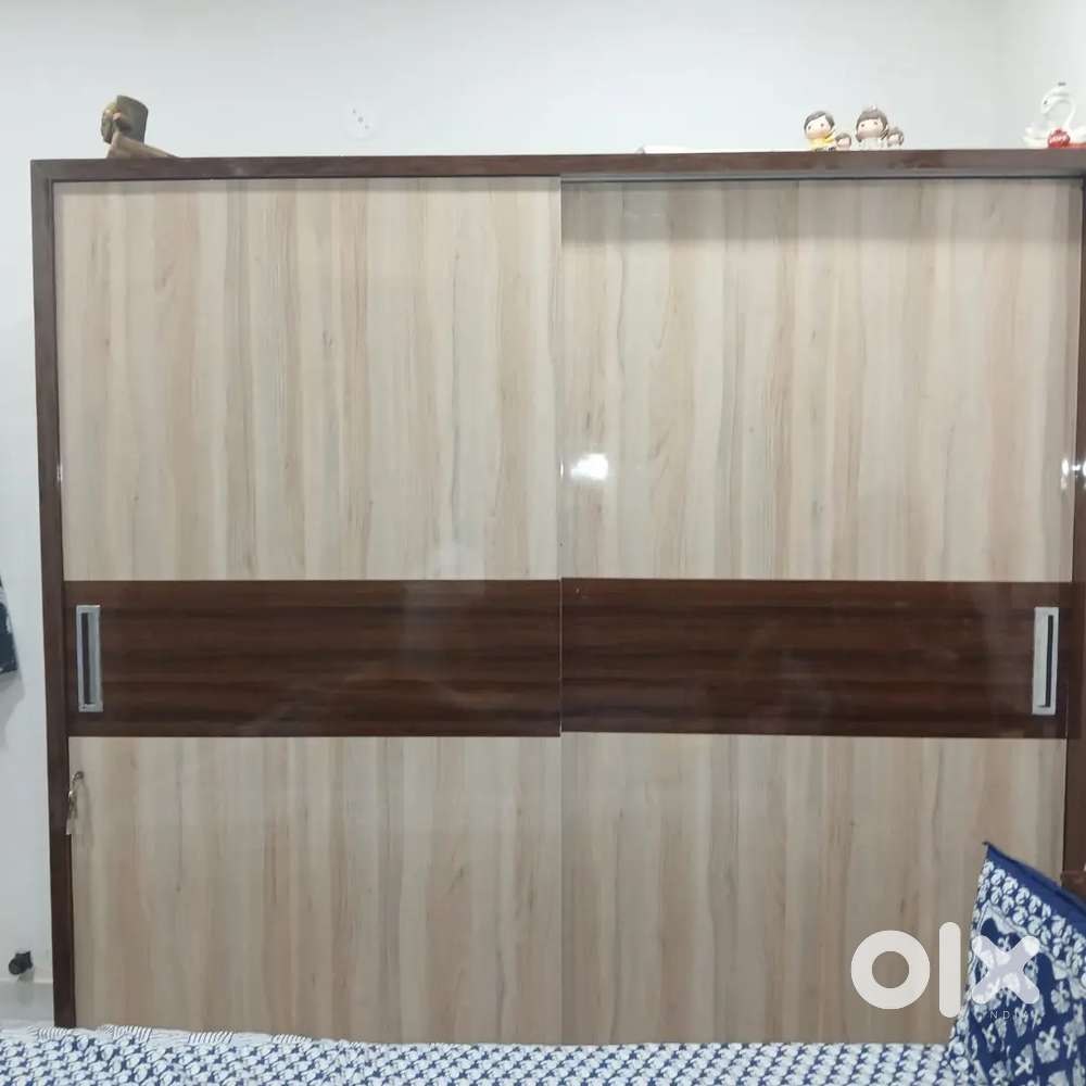 newly built wooden wardrobe