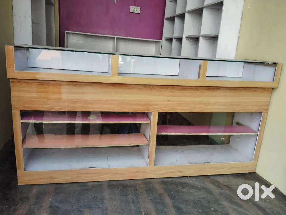 Shop furniture 3 Box Rack , counter table