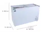 Rockwell 450GT Glass Top Deep Freezer