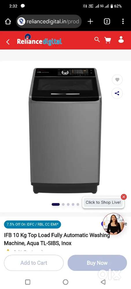 Top Load 6.5 Kg Fully Automatic Washing Machine – Excellent Condition