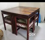 Wood dining table
