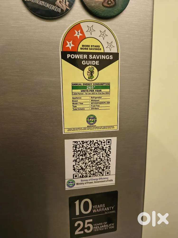 Whirlpool 325l fridge