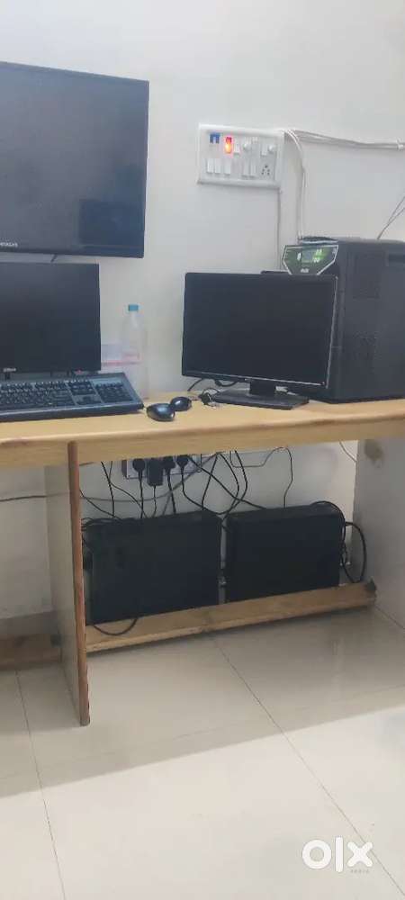 10×9 partion  and 3 seater table 2 pcs + drawer box