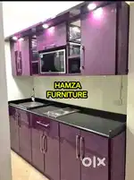 HAMZA FURNITURE NEW DESIGNER PLYWOOD MODULAR KITCHEN CABINET BAJAJ FA