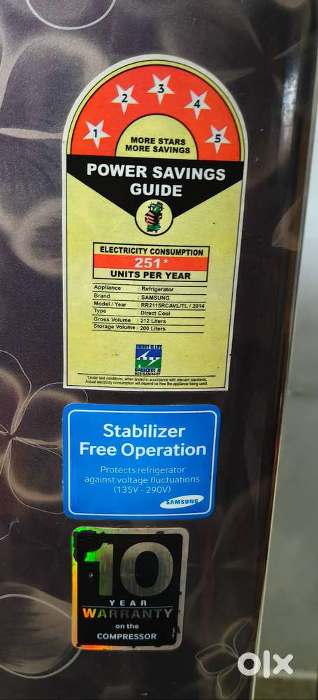 Samsung 5Star-200 ltrs Single door fridge for sale in Kolathur Chennai