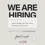 Graphic Designer (Work from Home) and Marketing & Sales Executive