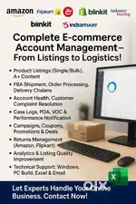 End-to-End E-commerce Account Management | Amazon, Flipkart, JioMart