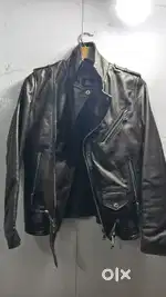 Brown leather jacket