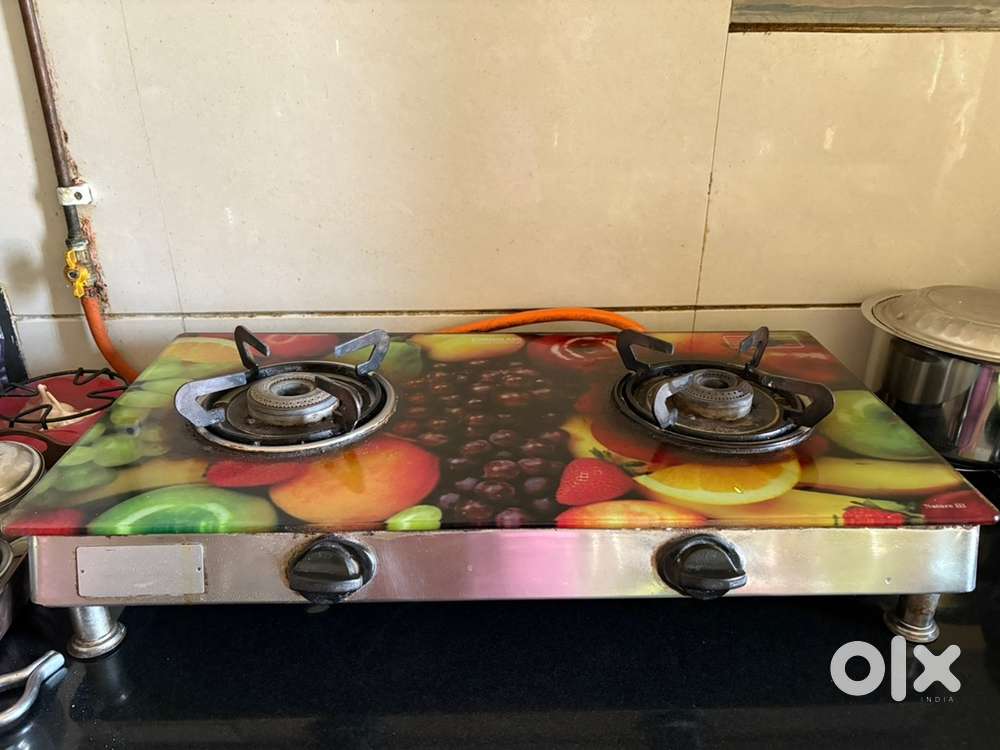 Toughened glass gas stove (2 burner)