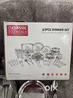 61 pcs stainless steel dinner set, utensils, domestic items