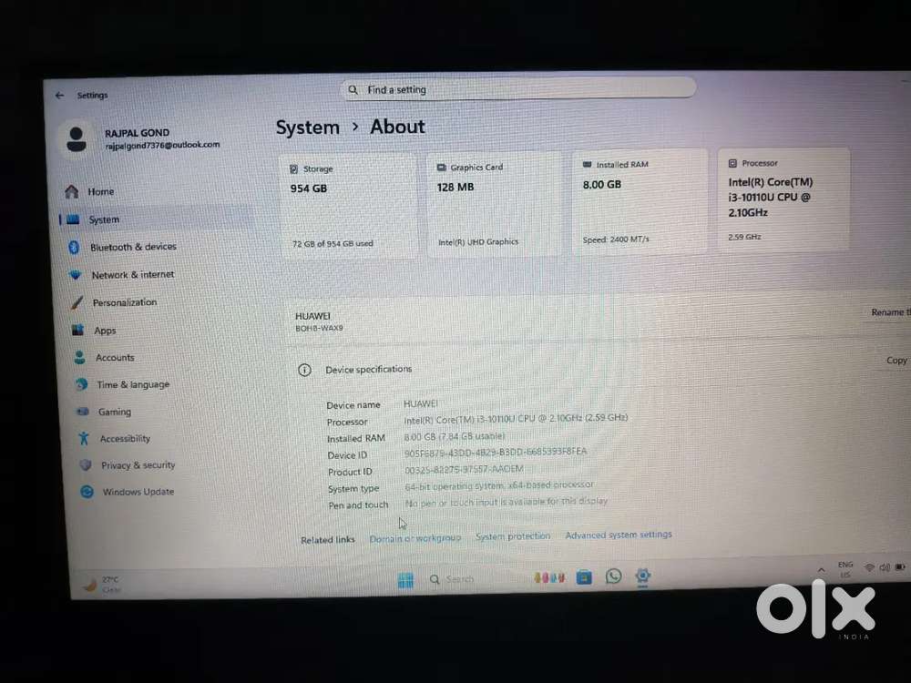 Huawei matebook D15