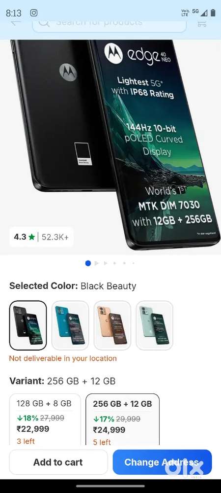 Motorola adge 40Neo 12gb 256gb
