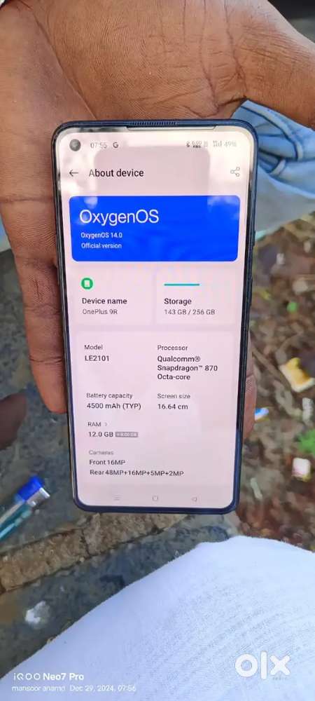One plus brand new condition 9r 12 RAM 256