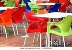 I want chairs and stools for fast food centre