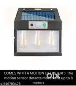 Solar energy and motion sensor