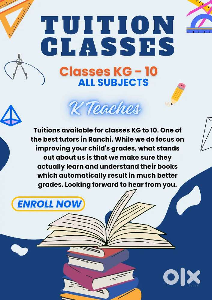 Best Tuitions for classes KG - 10