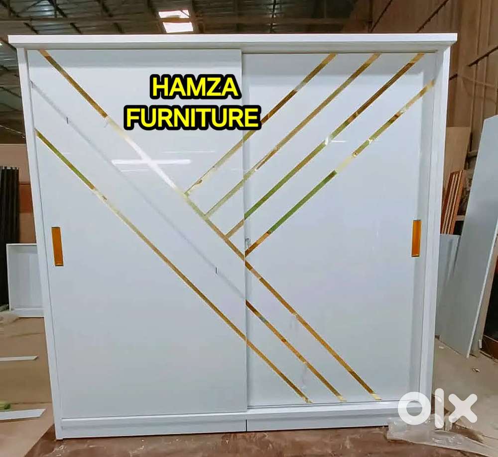 HAMZA FURNITURE NEW DESIGNER PLYWOOD SLIDING WARDROBE AT GOOD COST