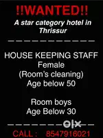 Wanted house keeping / cleaning staff