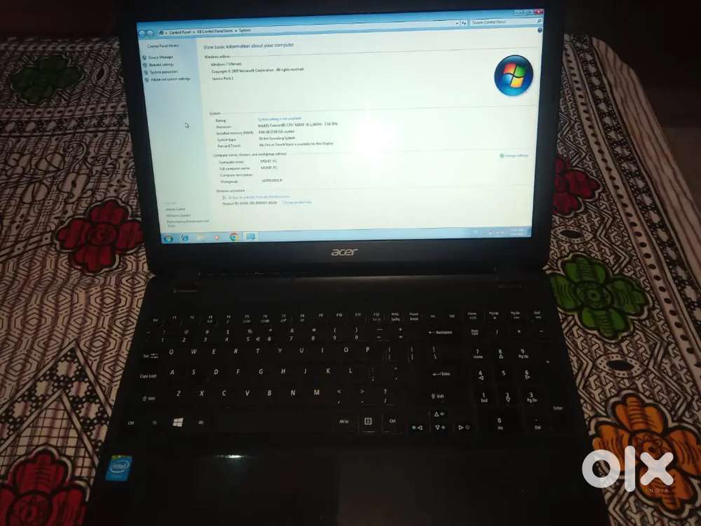 Acer Laptop Good Condition 8Gb Ram and 500 gb storage