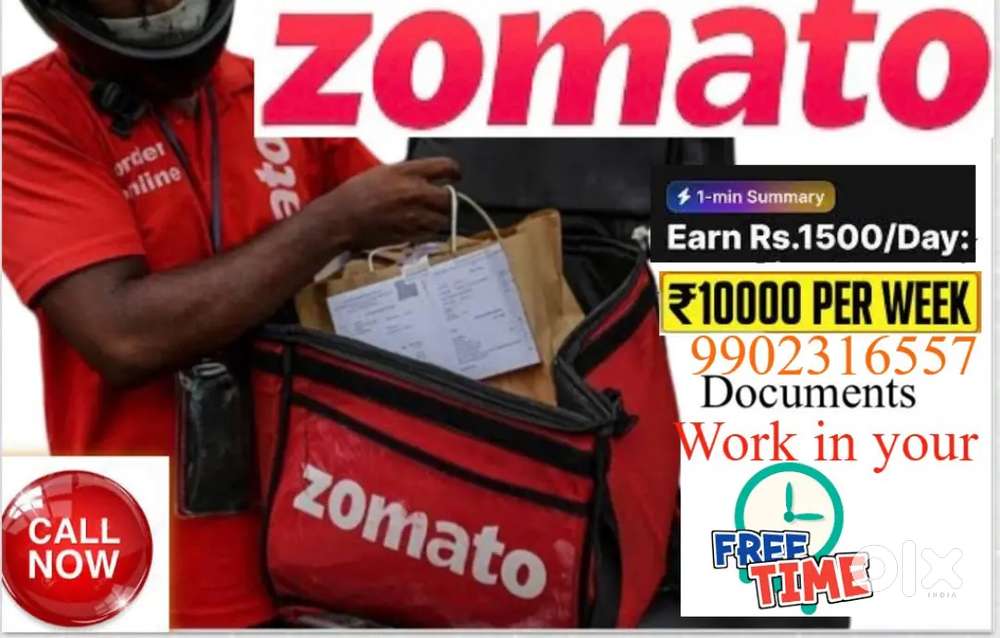 Zomato food Delivery Job work in your free time